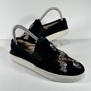 INC International Concepts "Sammee" Embellished Velvet Slip-On Sneakers Size 6